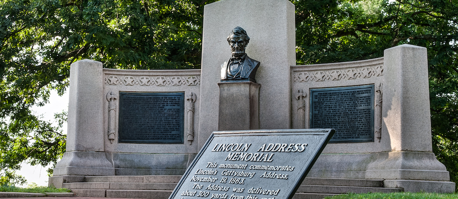 Abraham Lincoln's Gettysburg Address Monument in Gettysburg, PA